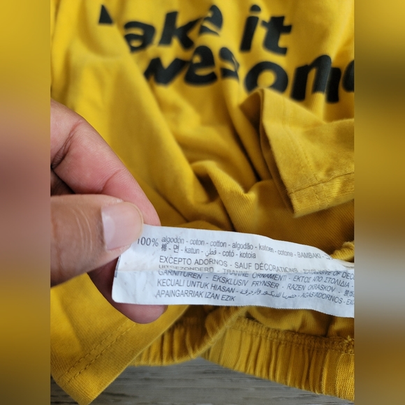 Zara Girls' Marigold Long Sleeve Bungee Cord Slogan Crop Top 7-9Y - Picture 5 of 11